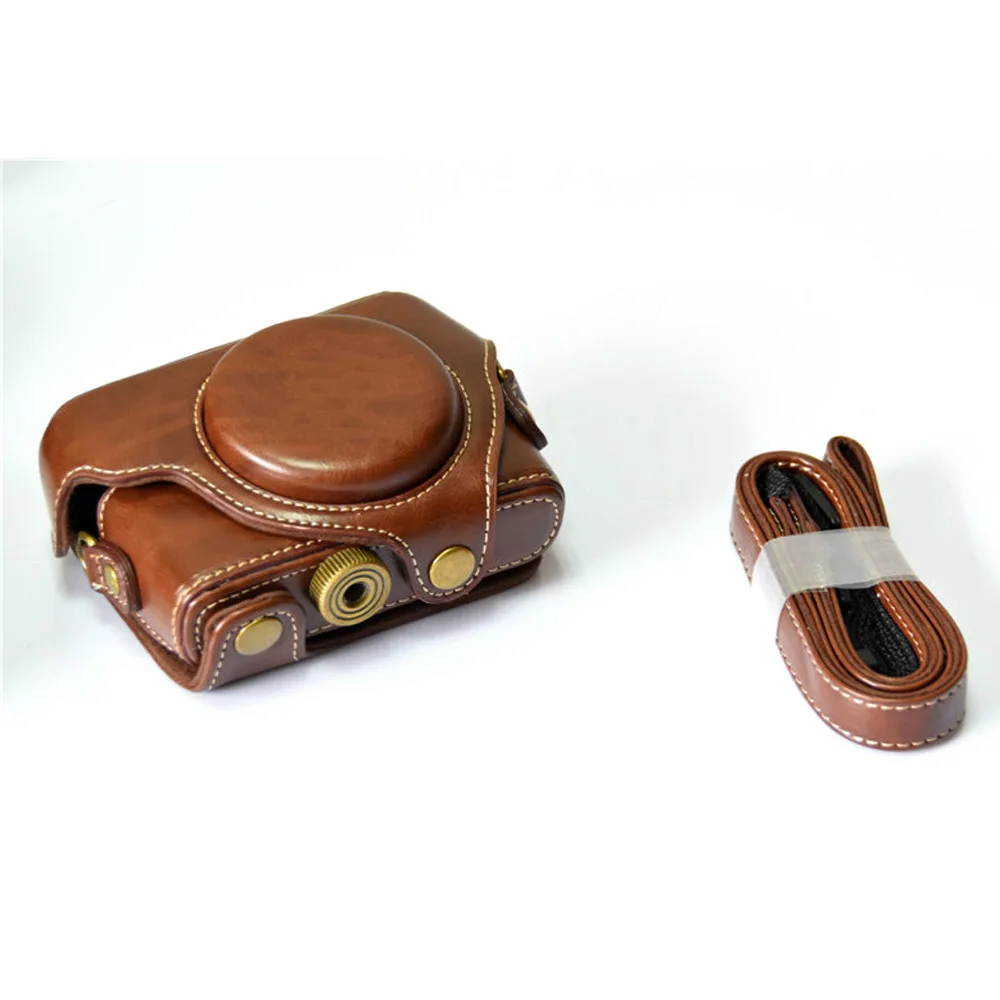 Высококачественный чехол для камеры из искусственной кожи PU для Sony RX100 RX100II RX100III M2 M3 II III IV V с ремешком, 3 цвета.