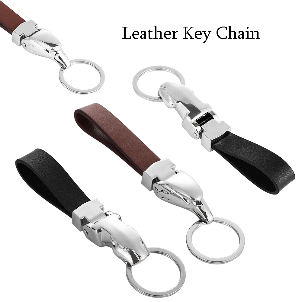 Новое поступление автомобильный кожаный PU Брелок Металлический Держатель
