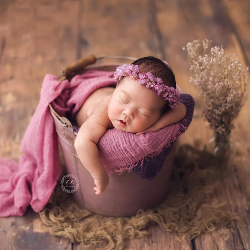 Новорожденная девочка фотография Толстая линия одеяло Корзина Аксессуары Реквизит Детские фотосессии хлопок одеяло младенческой fotografia реквизит