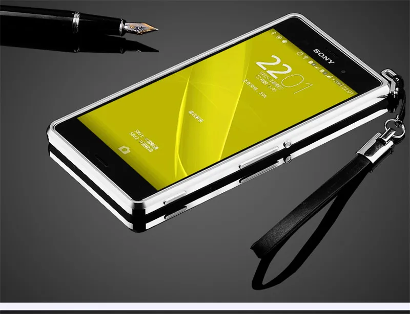 Для sony Z3 Z 3 бампер Выделите Алюминий металлический каркас чехол для sony Xperia Z3 D6603 D6643 D6613 D6653 двойной D6633