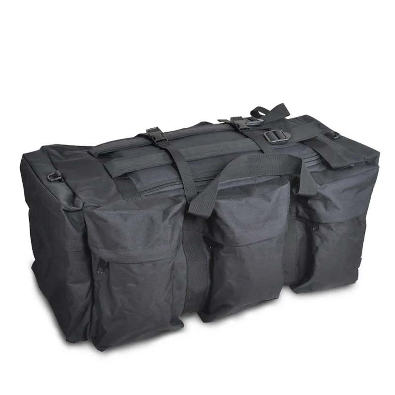 Black 70L Для мужчин большой объем водонепроницаемый рюкзак сумка для палаток багажные сумки шестерни многофункциональный может ручная сумка - Цвет: Black