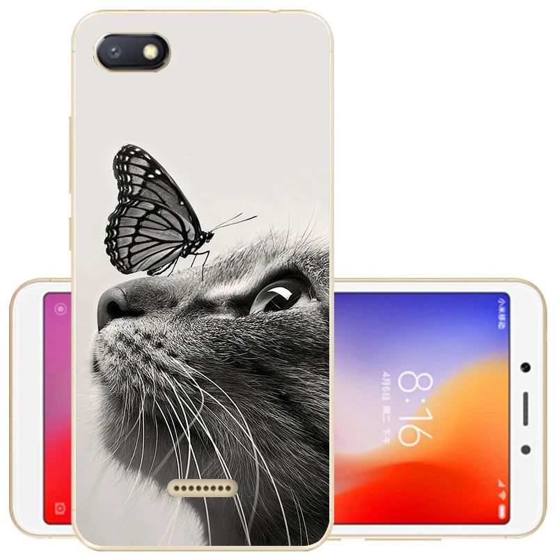 8 Xiaomi Redmi 6A чехол Redmi 6 Чехол Мягкий силиконовый чехол-накладка Redmi 6 TPU с рисунком чехол для Xiaomi Redmi 6A 6 A A6 телефон чехол s - Цвет: 8