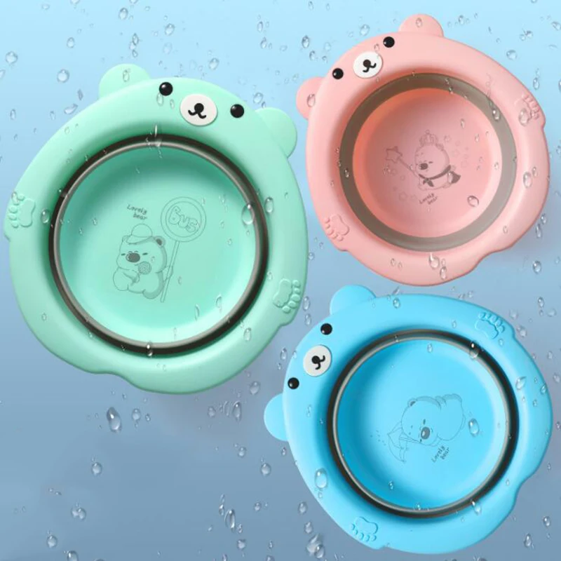 Складной умывальник для новорожденных Мультяшные горшки пластиковые ухода за