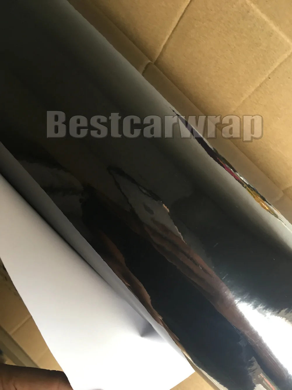 Черная растягивающаяся хромированная автомобильная пленка PROT WRAP S виниловая