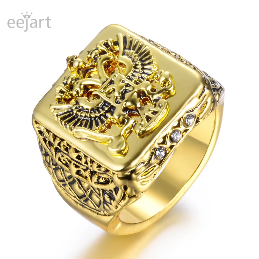 Большое кольцо США винтажное военное знака орла из сплава для мужчин|eagle ring|rings for
