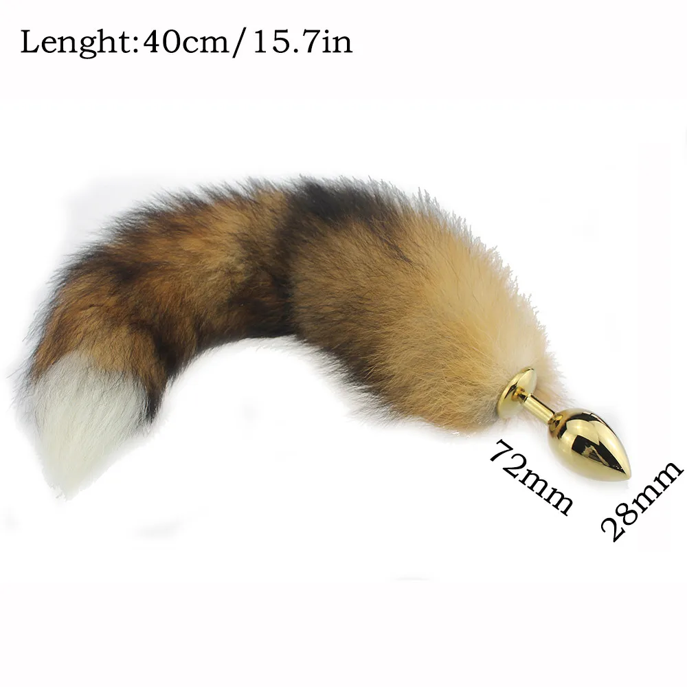 Анальная пробка из нержавеющей стали лисий хвост анальные секс-игрушки Женская