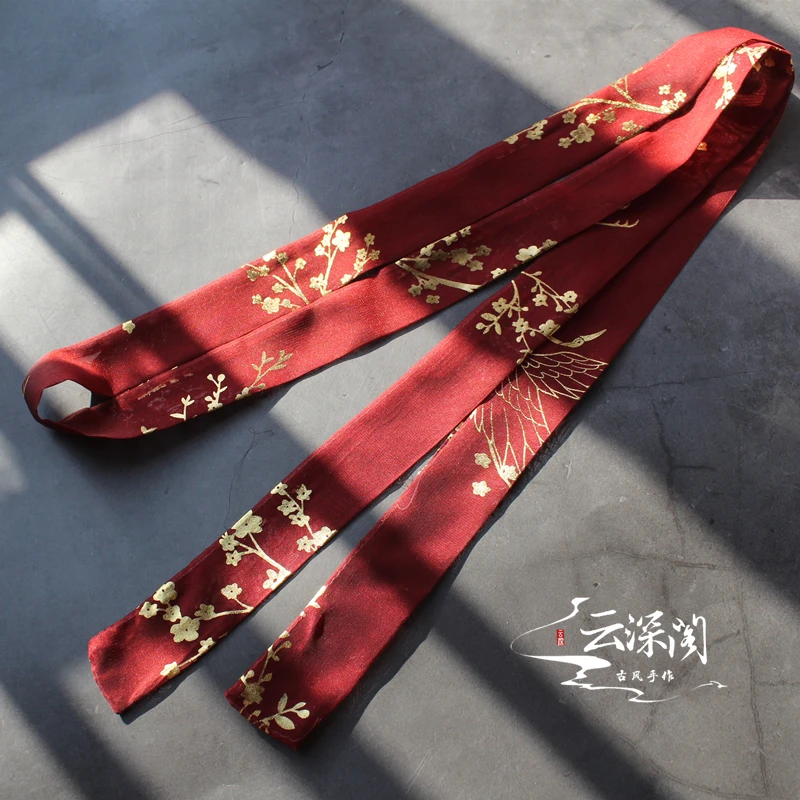 Xianhe коллекция шифон кран Hanfu повязка для волос древний ветер головной убор сказочная лента