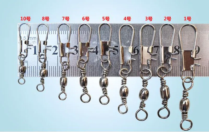 50 шт. Вертлюги блокировки оснастки pesca рыболовные снасти соединительные