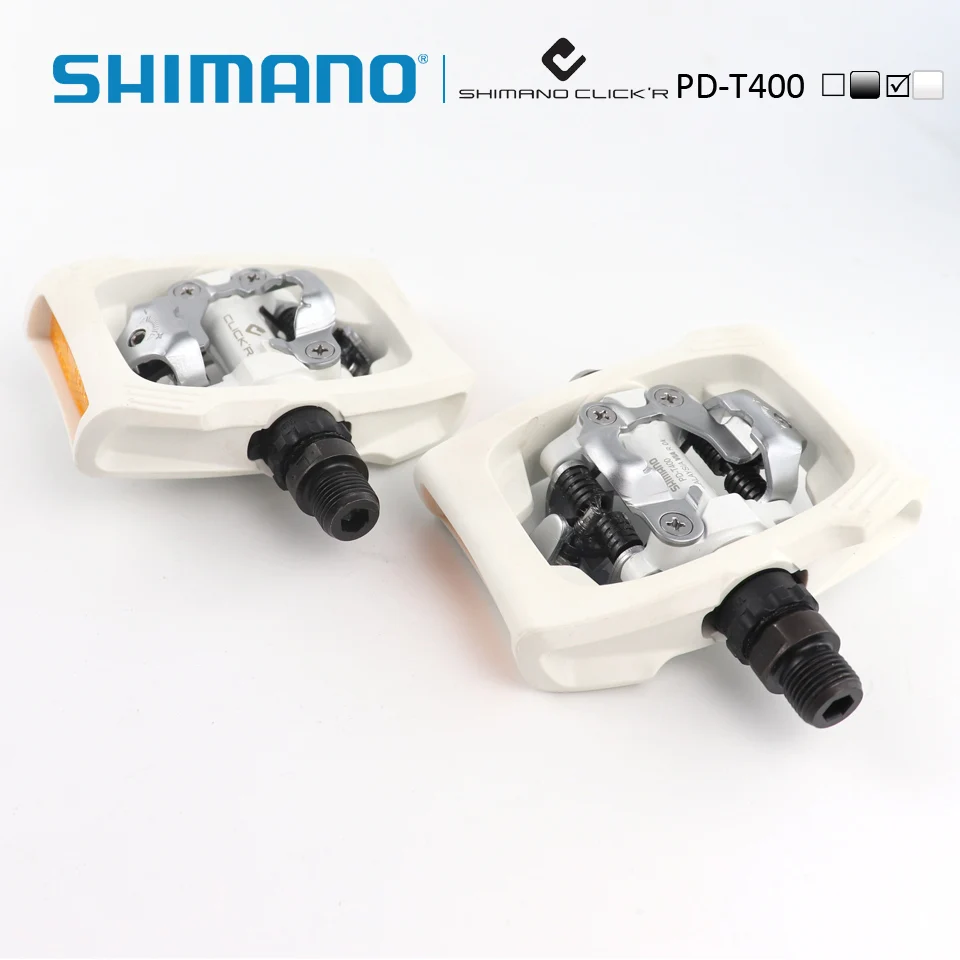 Shimano PD-T400 Click'R педаль SPD вкл пластины SM-SH56 город/Велосипедный руль велосипед самоблокирующиеся педали