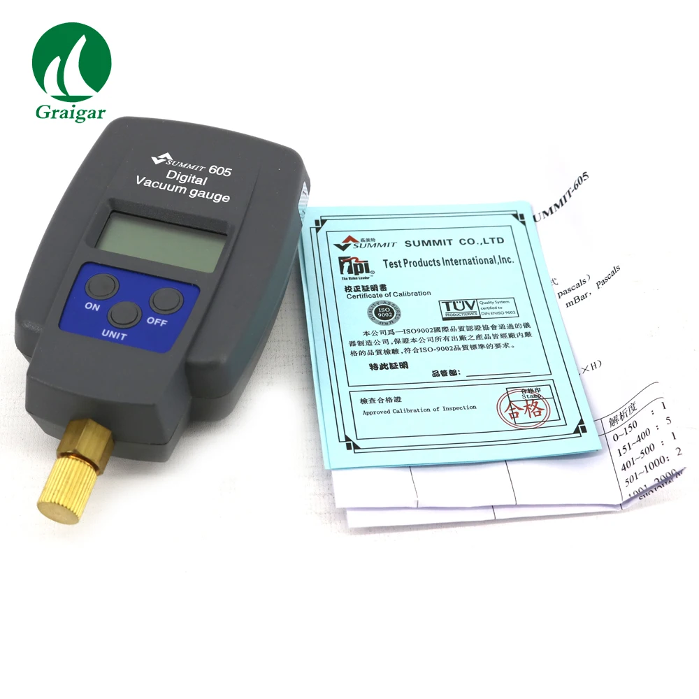 Цифровой вакуумный датчик SUMMIT 605 с ЖК подсветкой|Приборы для измерения уровня| |
