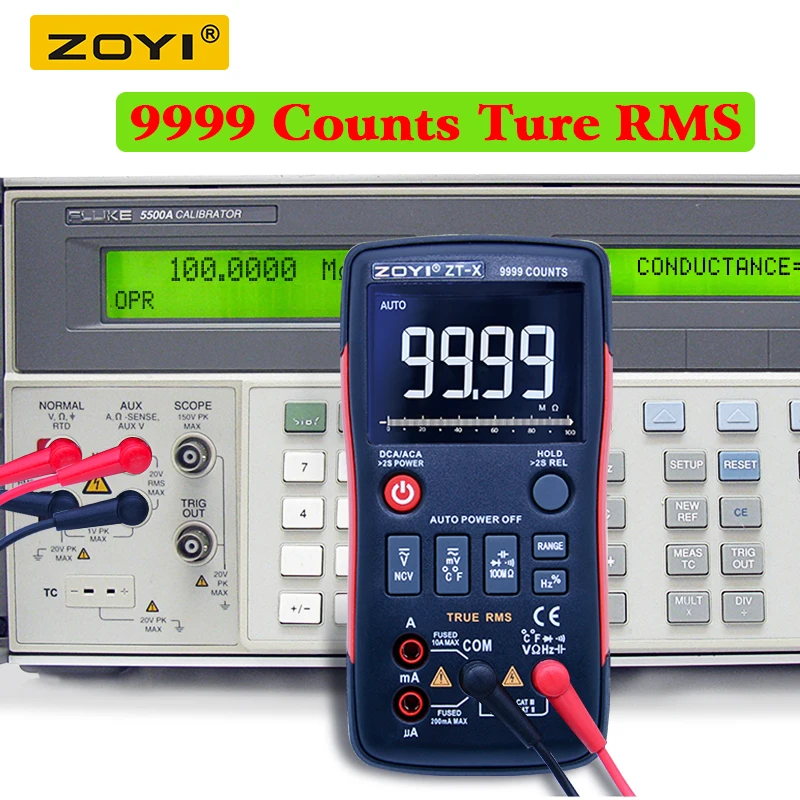 ZOYI ZT X цифровой мультиметр ac dc Вольтметр true rms Авто Диапазон с NCV Удержание данных