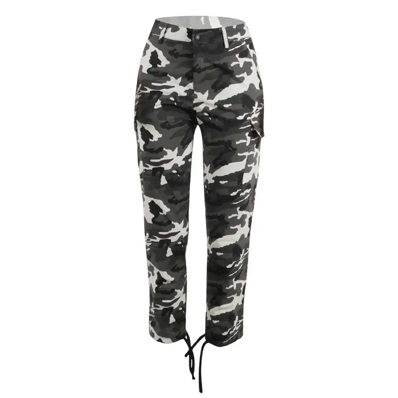Для женщин хип-хоп Повседневное камуфляжные брюки мода уличная джоггеры пот