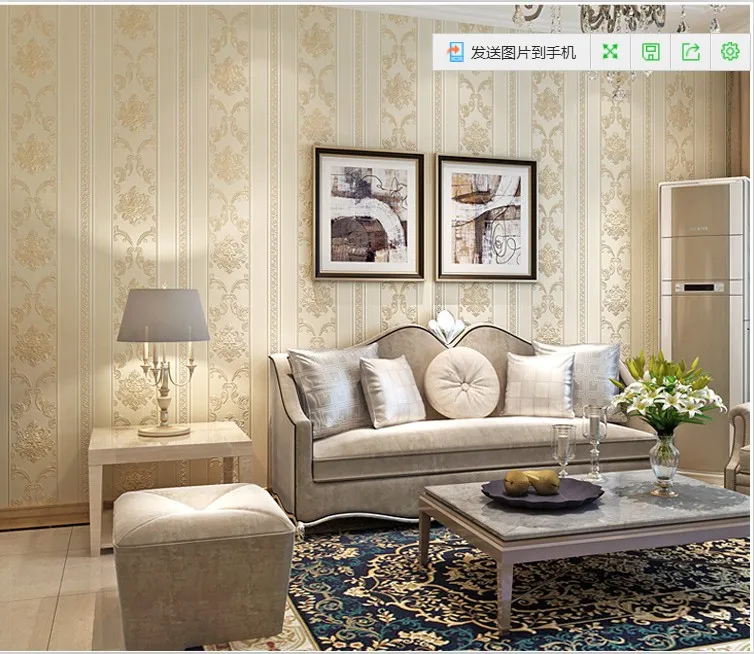 Q QIHANG Европейский Стиль 3D рельефная Нетканая спальня гостиная ТВ фон обои 0 53 М * 10