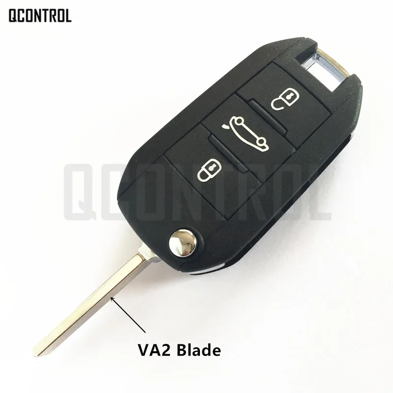 QCONTROL Автомобильный Дистанционный ключ для Peugeot 208 2008 301 308 508 Hella 434MHz HU83 или VA2