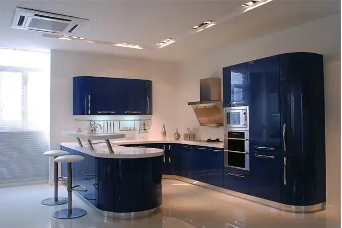Современный кухонный шкаф с синим лаком|modern kitchen cabinets|kitchen cabinetkitchen cabinet modern |