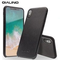 qialino genuine leather phone case for iphone xs handmade luxury fashion ultra thin back sleeve cover for iphonexs for 5 8 inch