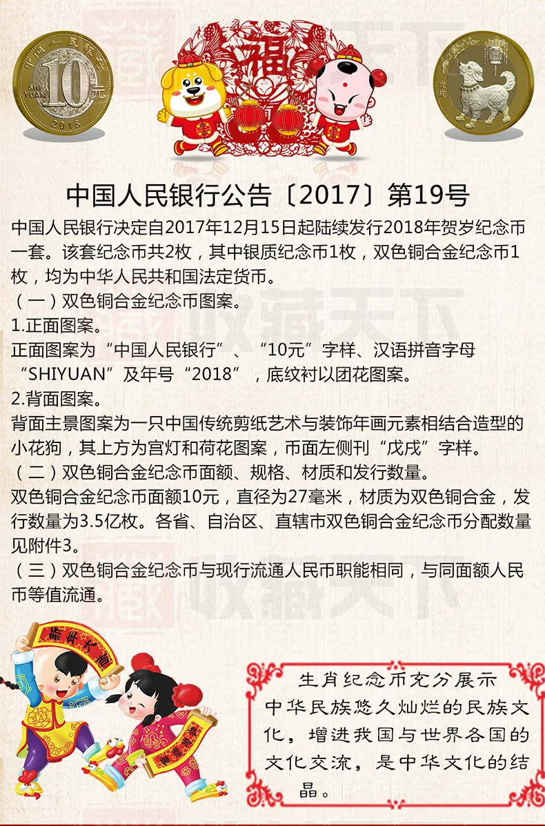 Китайская традиционная культура 12 монет зодиака( год собаки) подарок на Год деньги для детей, коллекционные вещи