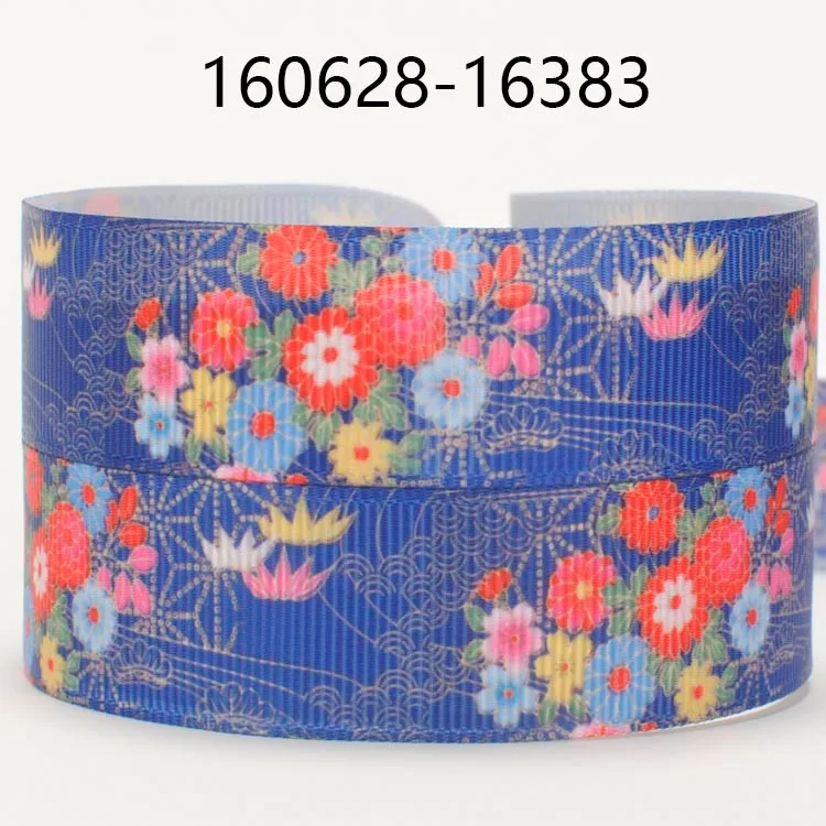 10 ярдов-Различные размеры японский стиль печатная Grosgrain лента-японские цветы