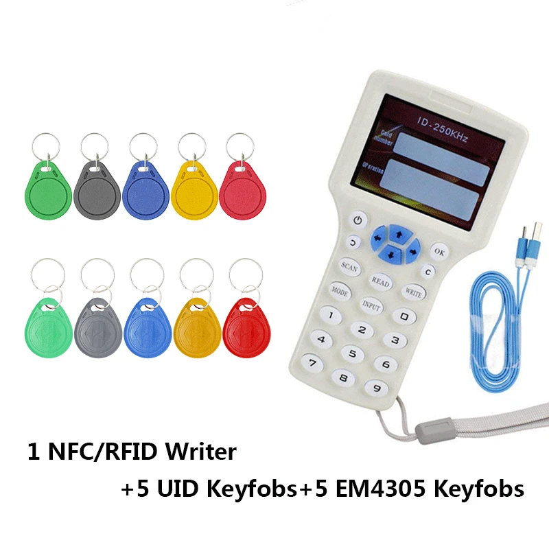 08CD-5UIDK58265K RFID Копир ID ридер писатель копия IC M1 13,56 МГц зашифрованный Дубликатор Программист USB NFC UID тег ключ карта Английский 10 Частота - Цвет: 08CD-5UIDK58265K