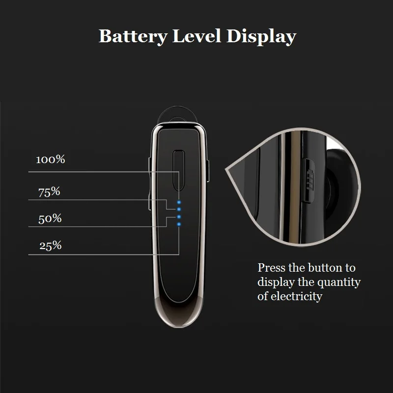 Бизнес Bluetooth наушники мини беспроводная гарнитура с микрофоном большая батарея