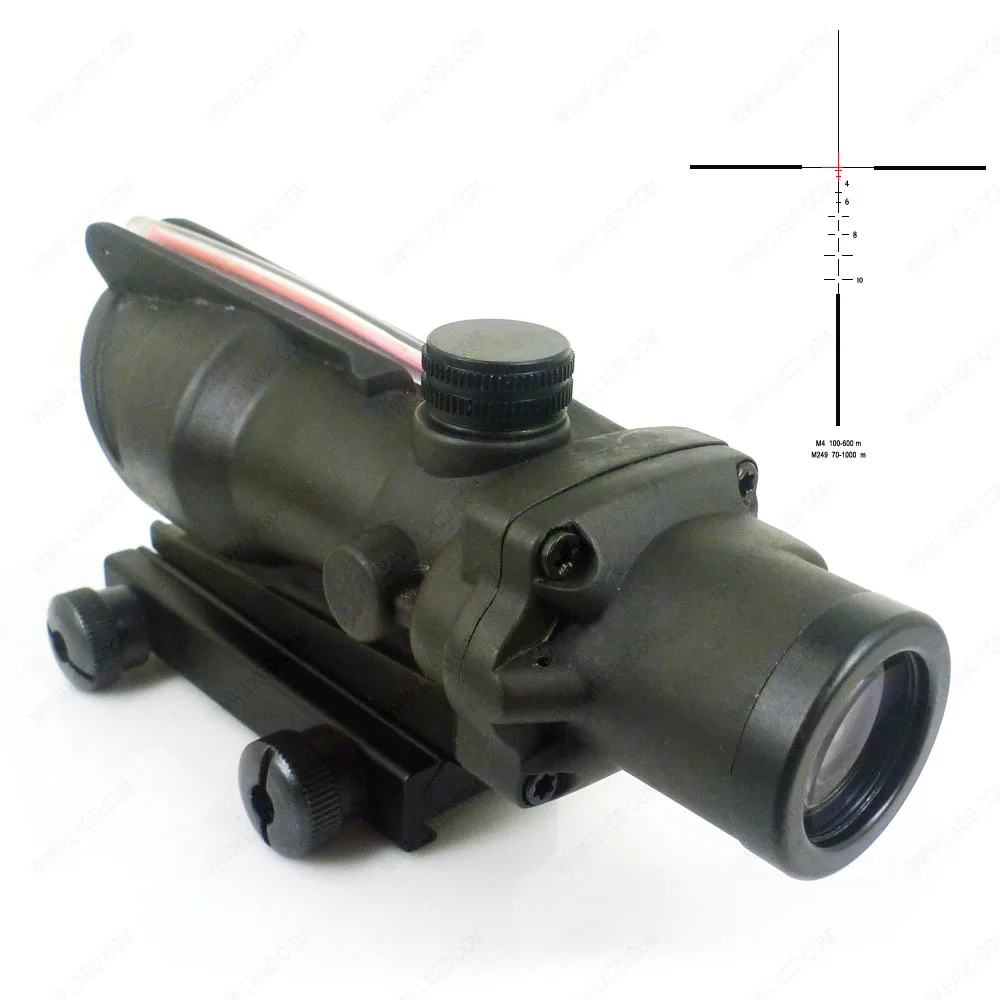 Phantom прочный реплики ACOG 4X32 Оптическое зеленый Волокно прицел для Охота | Спорт и