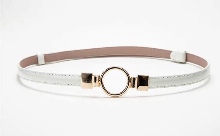 Ремень из искусственной кожи Женский тонкий регулируемый пояс с пряжкой сплава