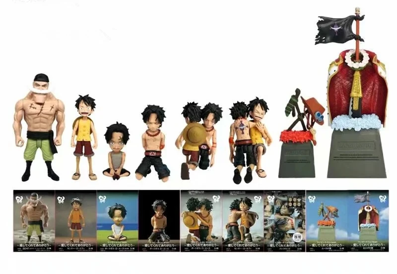 

Anime One Piece Child Luffy Death of Ace Edward Whitebeard Newgate Tomb PVC Action Figure Collectible Model Kids Toys Doll