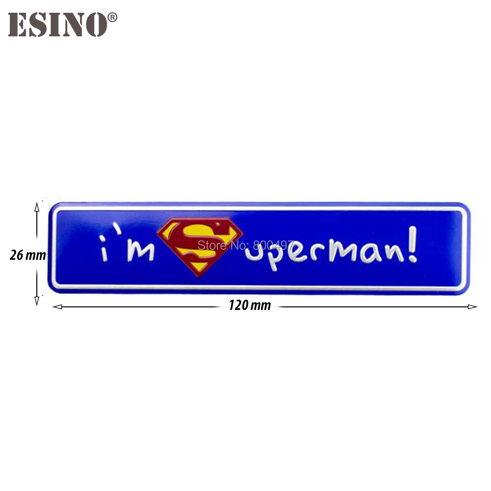 Автостайлинг фильм американского супергероя I'm Superman 3D металлический