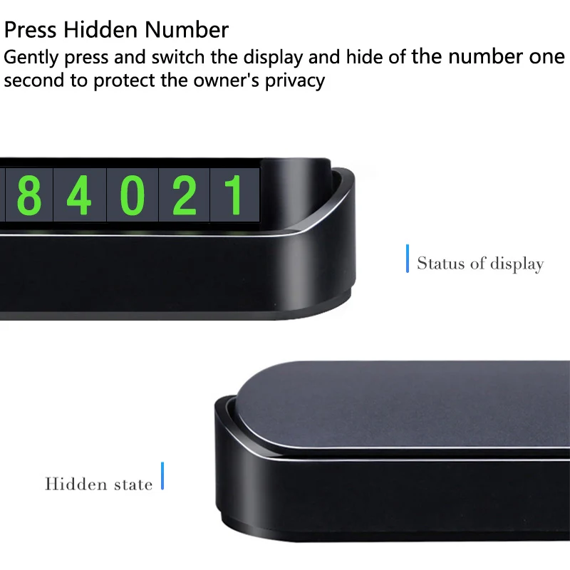 Автомобильная парковочная карта с ночным освещением карточка номером телефона