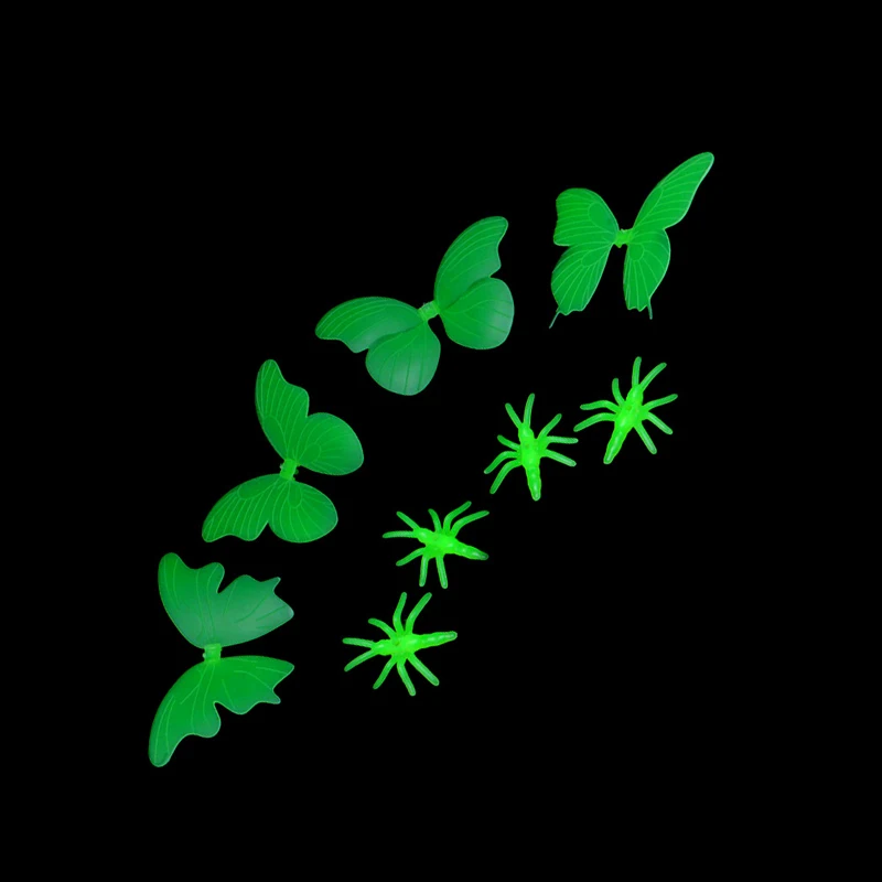 4 шт. светится в темноте Бабочка наклейки флуоресцентная Наклейка Искусство