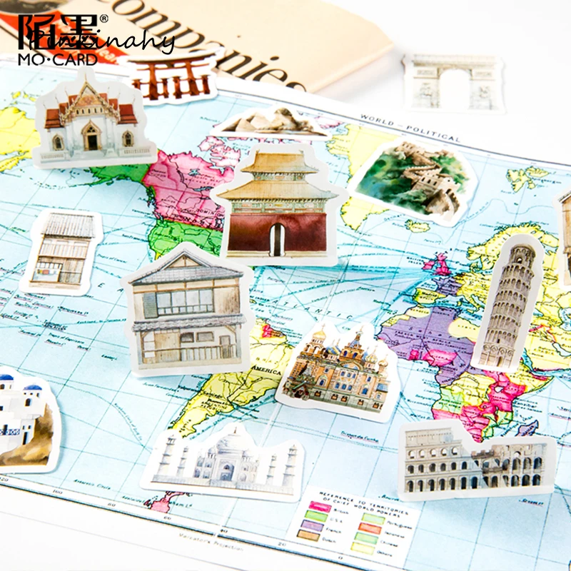 Декоративные наклейки знаменитого путешественника для строительства Набор