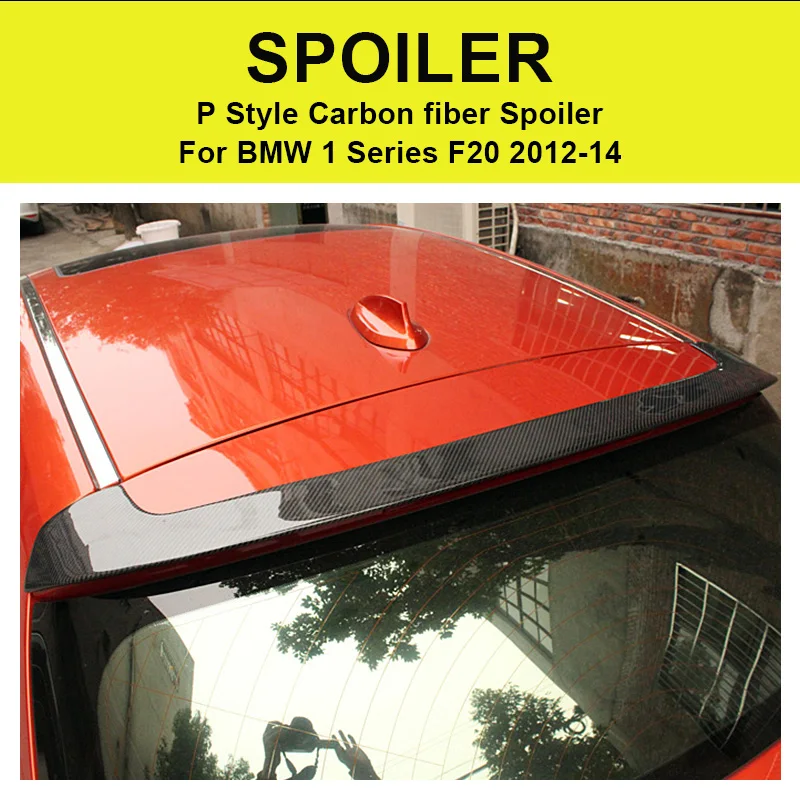 For BMW 1 Series F20 118i 135i 125i P-Style Carbon Fiber Rear Spoiler Trunk Car Racing Decoration Spoyler Accessories 2012-2014 |