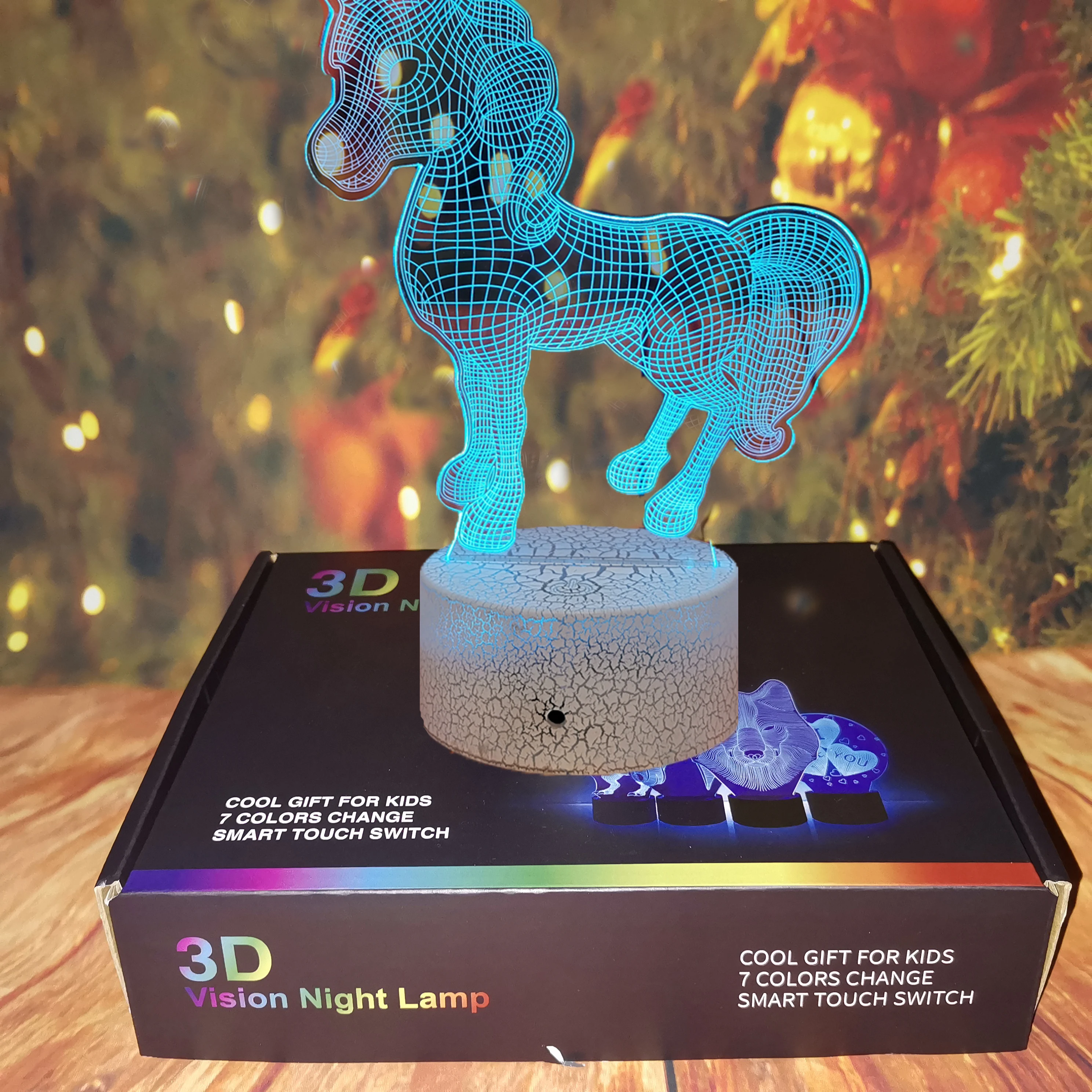 Лампа USB Power 7 видов цветов удивительная Оптическая иллюзия 3D Светодиодная лампа