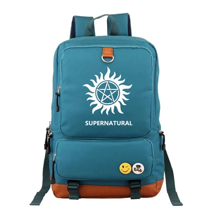 Blue 1 ТВ шоу Сверхъестественное SPN Рюкзак Mochila повседневные рюкзаки подростковые Мужские Женские школьные сумки Дорожная сумка для ноутбука - Цвет: Blue 1
