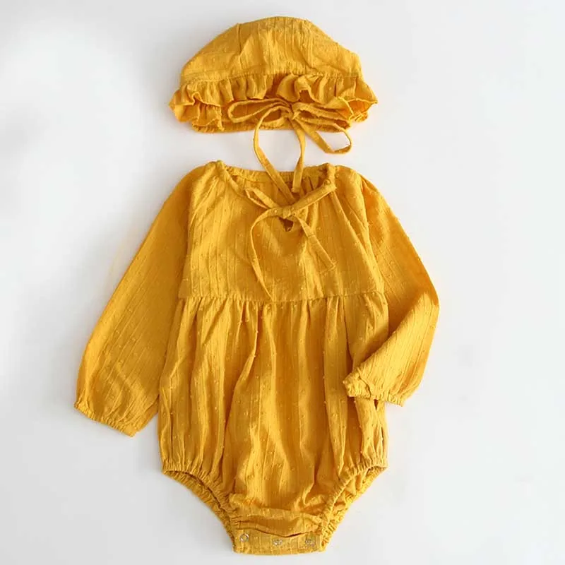 B93H12 Yellow Осеннее платье с длинными рукавами модные футболки с круглым вырезом для девочек+ шляпа 1-3Yrs кружевное платье для малышей, длинный рукав, трикотажное платье принцессы с цветочным узором, Одежда для младенцев - Цвет: B93H12 Yellow
