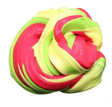 C red green yellow DIY Fluffy Slime Box Soft Light Clay Modeling Polymer Slime Supplies Clay Sand Dynamic Plasticine Toys Tool Kit Boys/girls gift - Цвет: C red green yellow