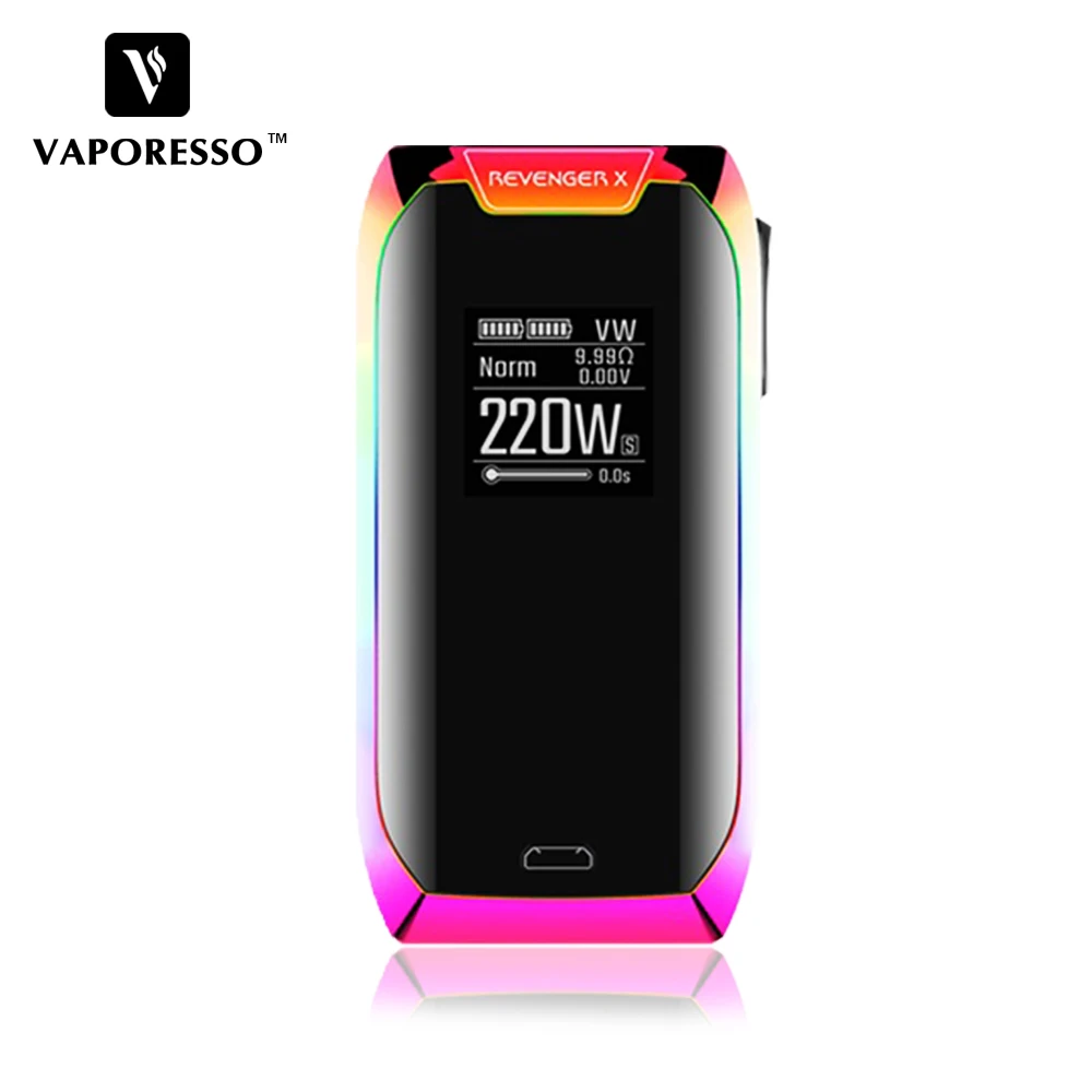 Оригинальный Vaporesso 220 Вт Мститель X мод бокс для электронных сигарет подходит NRG Tank