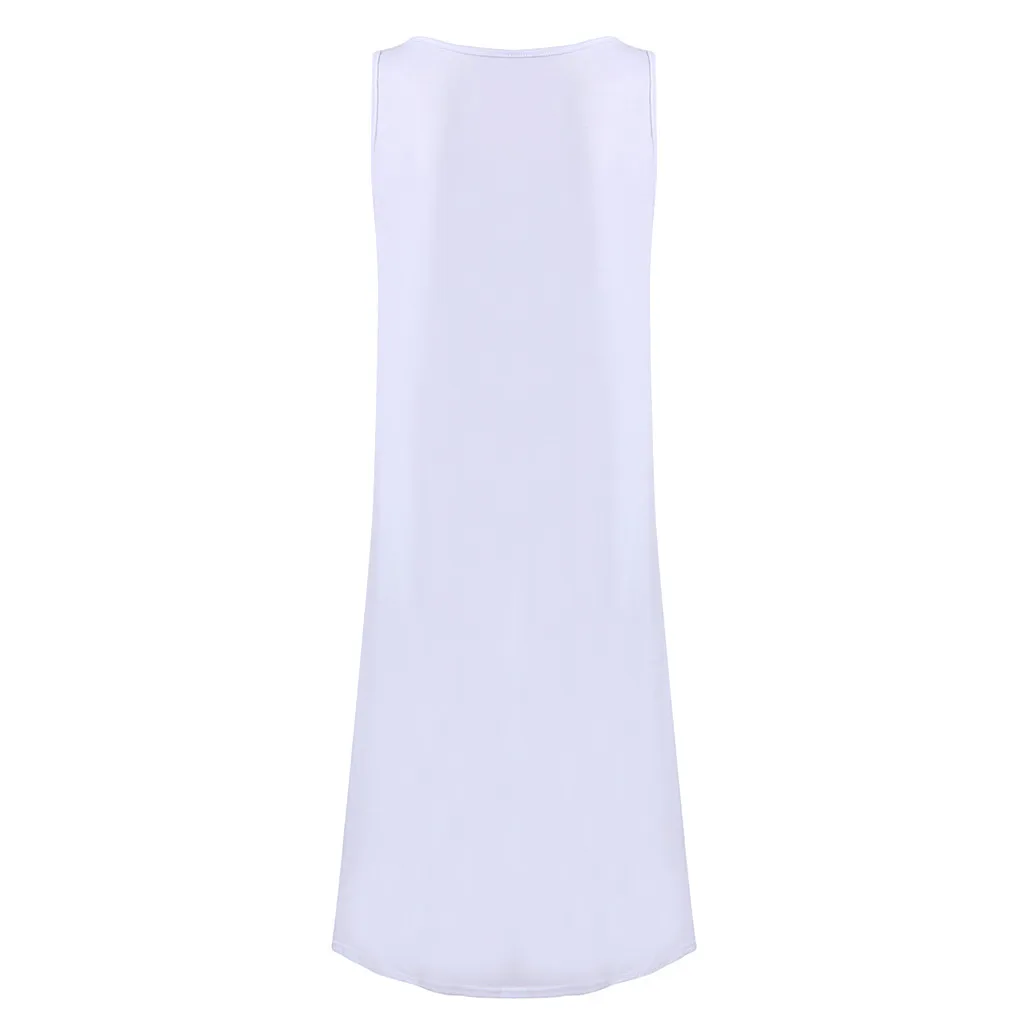 Женское свободное платье с принтом звезд Повседневное без рукавов v-образным