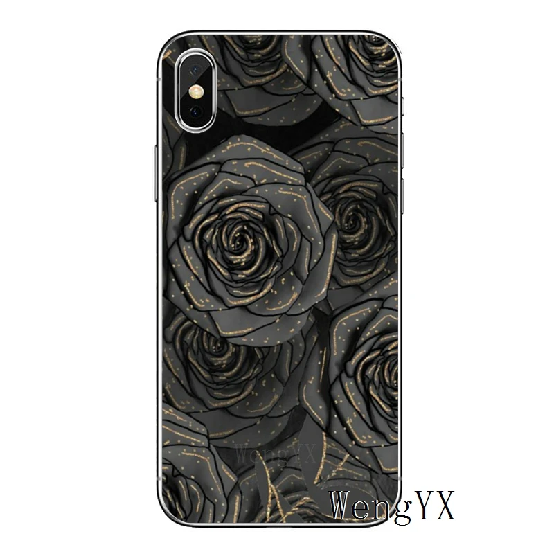 Роскошный чехол из мягкого ТПУ для samsung Galaxy S10 S9 S8 S7 S6 edge Plus Lite S5 S4 mini Note 9 8 5 4 - Цвет: rose-flower-A-04