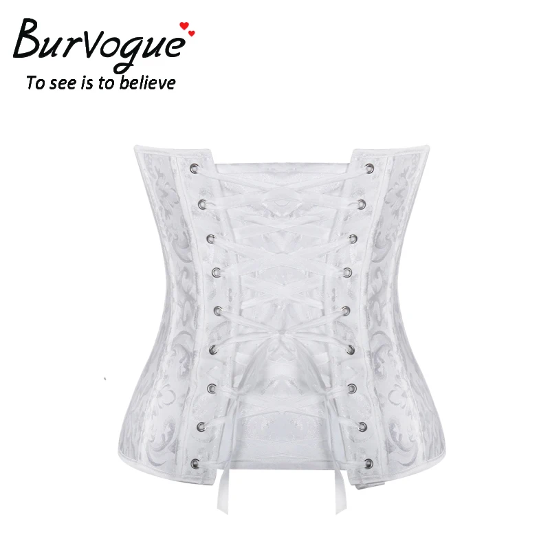 Женский винтажный пикантный корсет Burvogue большого размера жаккардовый бюстье без
