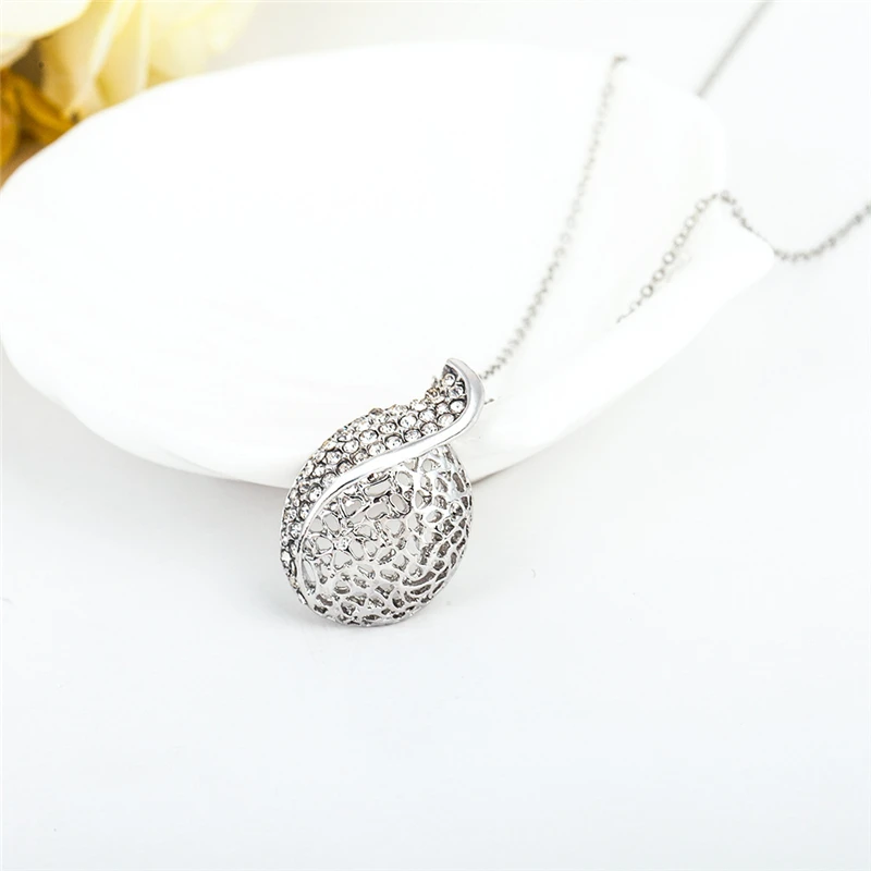 RONGQING полые Кристаллы Свадебные ожерелье серьги наборы для женщин свадебные