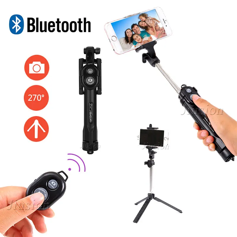 Bluetooth штатив селфи палка Выдвижная поворачивается ручной монопод с кнопкой