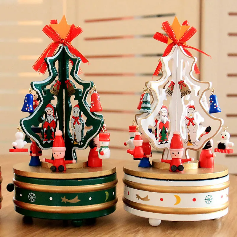 Красивая Музыкальная шкатулка на рождественскую елку милый снеговик