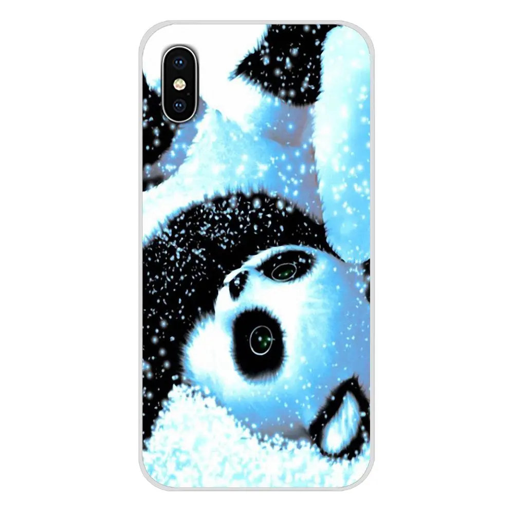 Животное волк Собака Панда цветок для Apple iPhone X XR XS MAX 4 4S 5 5S 5C SE 6 6S 7 8 Plus ipod touch