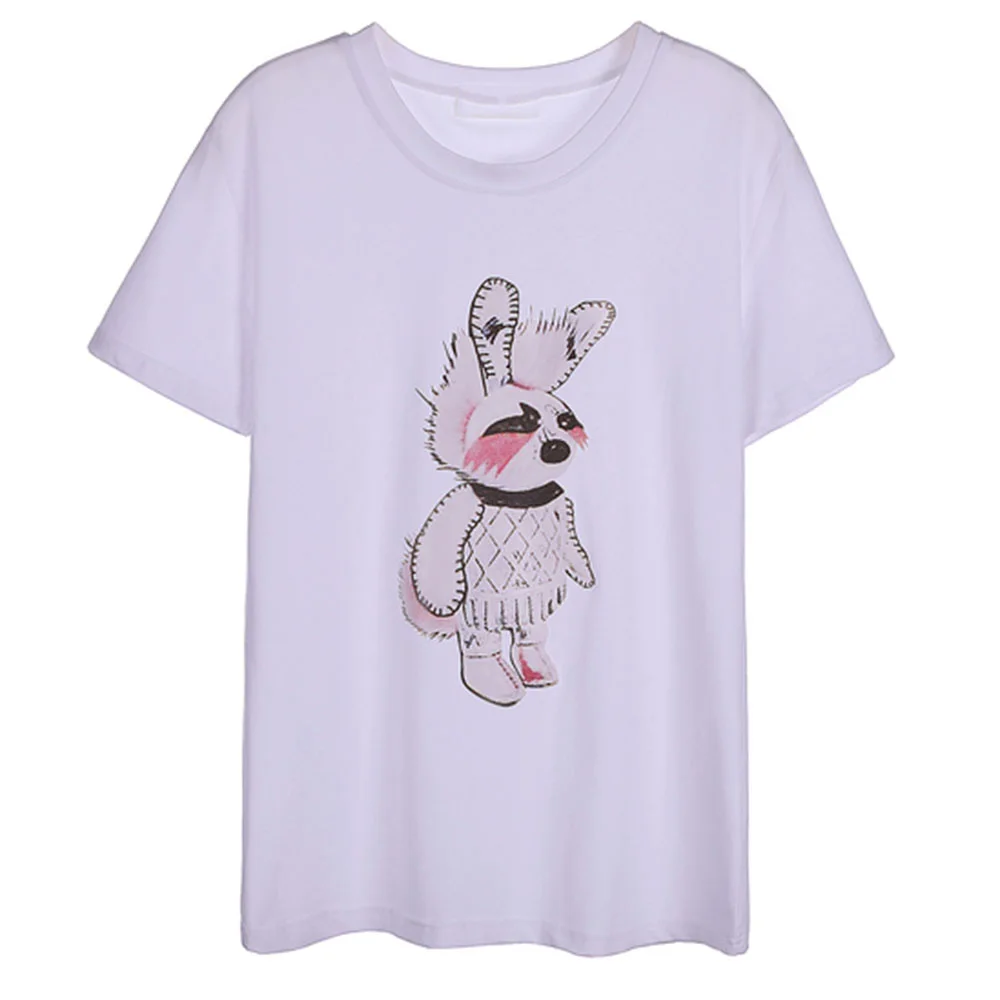 Женская футболка с круглым вырезом Повседневная для подиума модель Y03322