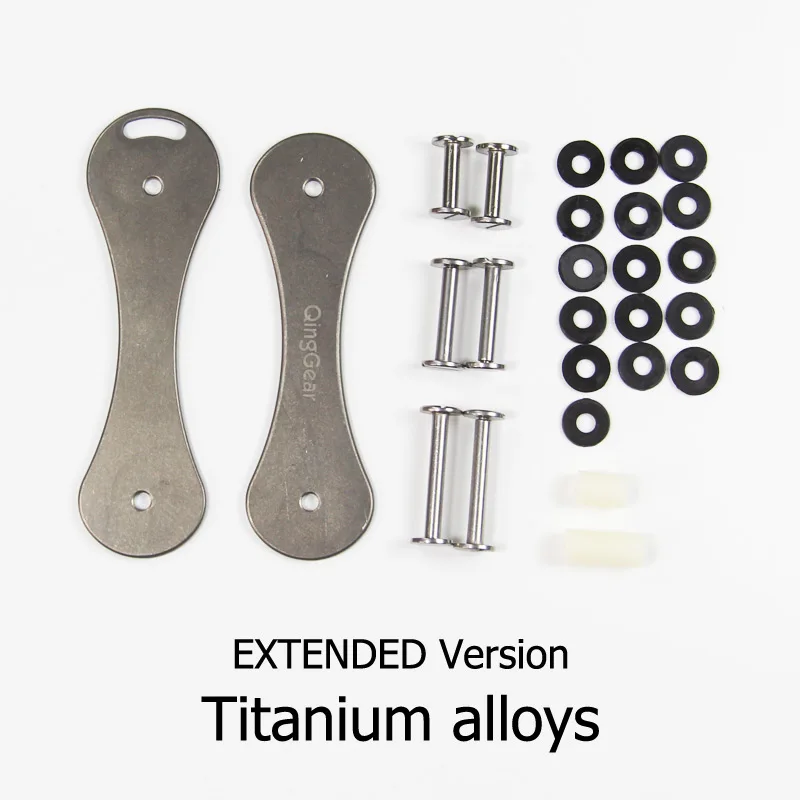 Titanium Alloy QingGear Keybone Mulit набор ручных инструментов из титана, углеродного волокна, стекловолокна, алюминиевый держатель для ключей, органайзер для ключей - Цвет: Titanium Alloy