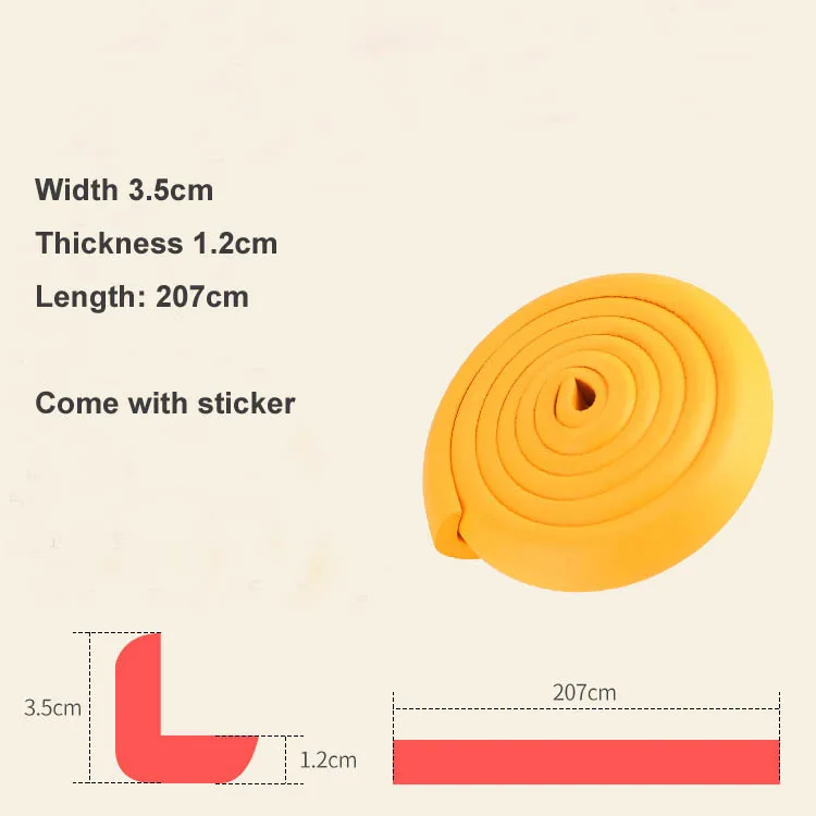 2 м длинные защитные часы для детей полосы товары безопасности стеклянная кромка