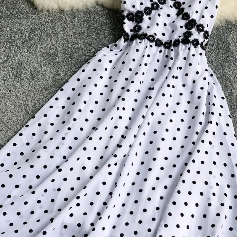 Нежный ветер первая любовь темперамент ретро платье Wave Point с v образным вырезом