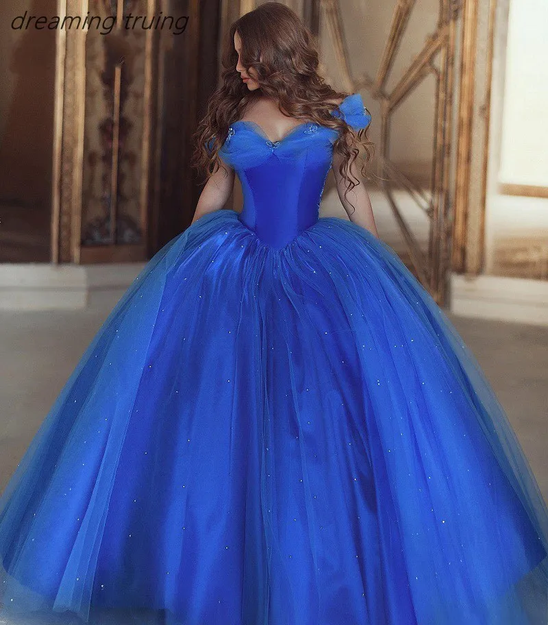Бальные платья Королевского синего цвета на заказ, vestido de 15 anos de debutante, вечерние платья Золушки на выпускной, платье для 15 лет