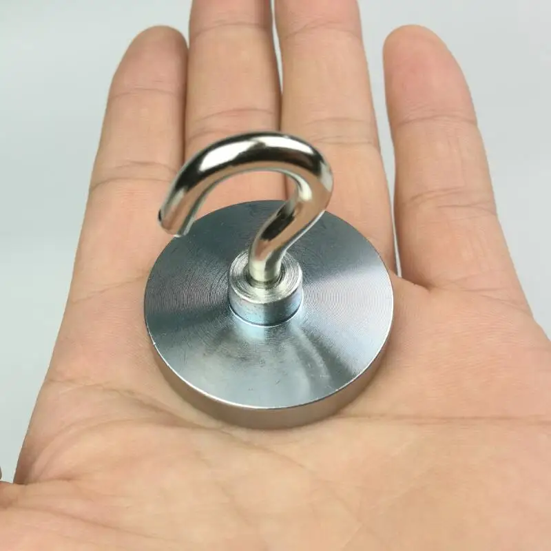 4 шт. D42mm мощный сильный неодимовый магнит с крюком Магнитный Материал